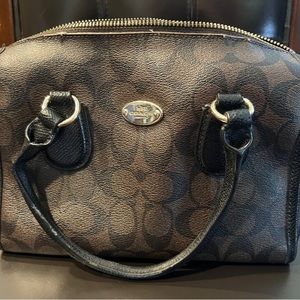 COACH Mini Bennett Satchel hand bag- Signature Brown/Black(47441-1)